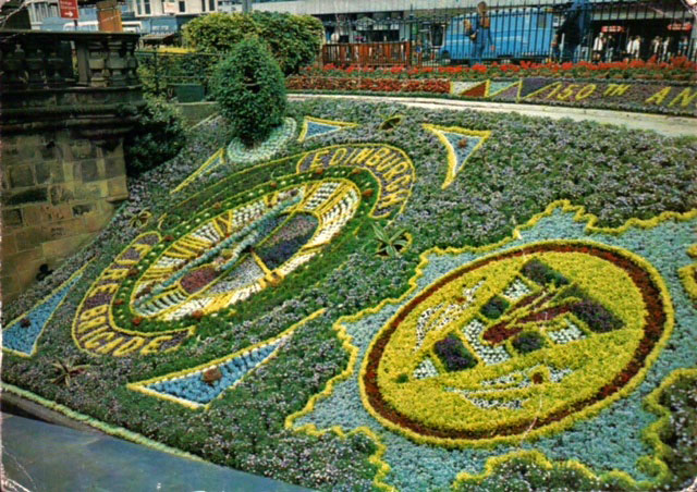 Floral Clock at West Princes Street Gardens, 1974