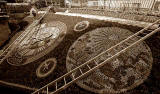 Floral Clock  in Princes Street Gardens  -  July 2009  -  Clock almost fully planted