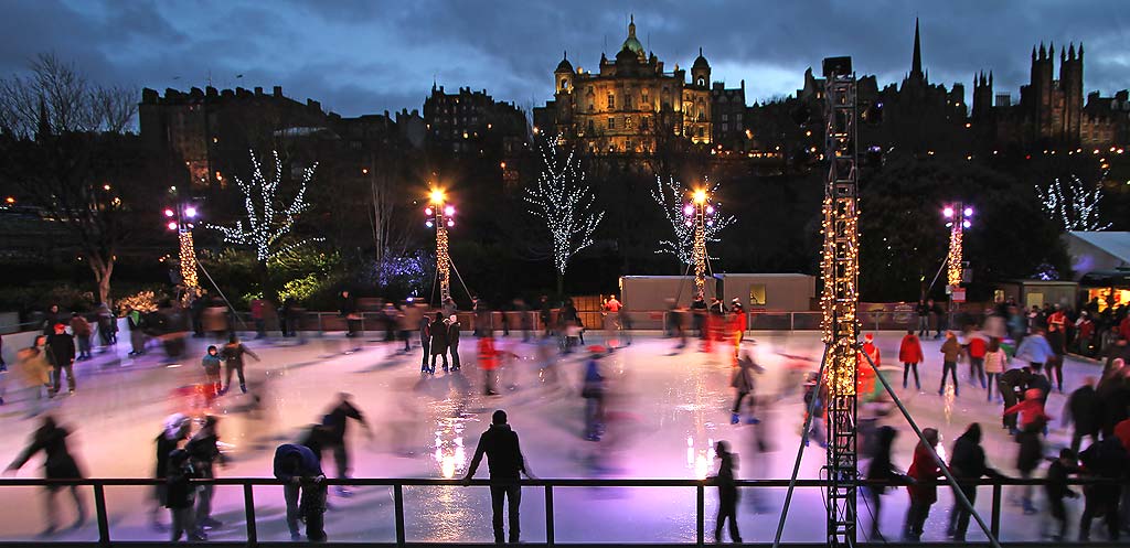 Edinburgh Ice Rink in East Princes Street Gardens - Christmas Eve, 2011