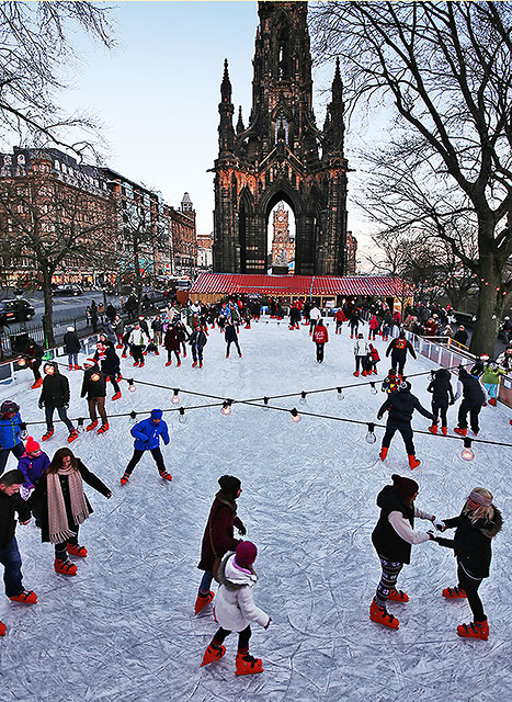 Ice Rink in East Princes Street Gardens  -  Christmas 2013