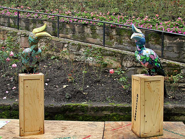 Jungle City Exhibition -  One of the exhibits in West Princes Street Gardens, Edinburgh  -  September 2011