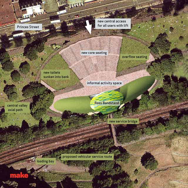 A possible new bandstand for Princes Street Gardens  -  Key