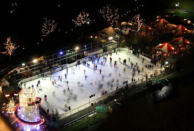 Winter Wonder Land ice skating rink in East Princes Street Gardens