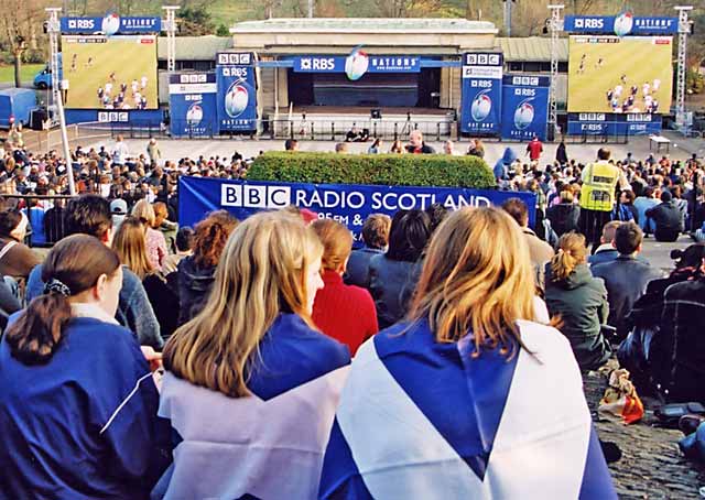 The Ross Bandstand in West Princes Street Gardens   -  during the 'Scotland v England' Rugby International Match on 22 March 2003