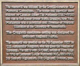 A Plaque beside the Scottish American War Memorial, East Princes Street Gardens, Edinburgh