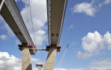 Queensferry Crossing under construction - View of southern end of crossing