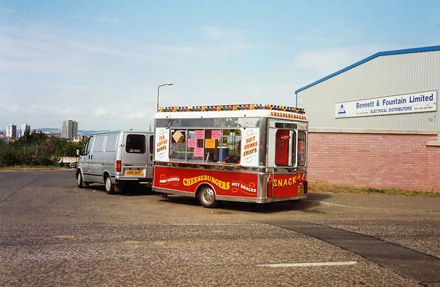 Snack van at Restalrig  -  possibly photographed around the 1990s