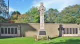 Roseburn Cemetery, Pilrig,  Edinburgh  -  Memorial in Roseburn Cemetery to those who died in the Royal Scots troop train disaster near Gretna in 1915