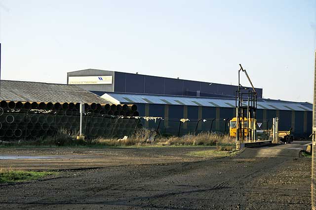 A Tech Base  -  a former engineering workhouse in the south east corner of Leith Docks