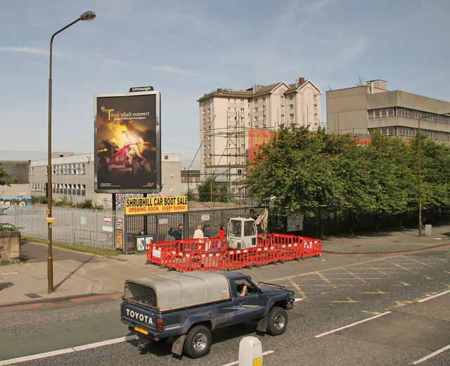 Roadworks at Shrubhill, in preparation for Edinburgh's trams due to operate from around 2010