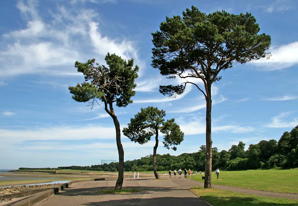 Looking to the east along Silverknowes Promenade