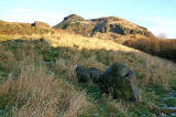 Holyrood Park  Looking to the west near St Leonard's -  Is this the Slidey Stane?  No.