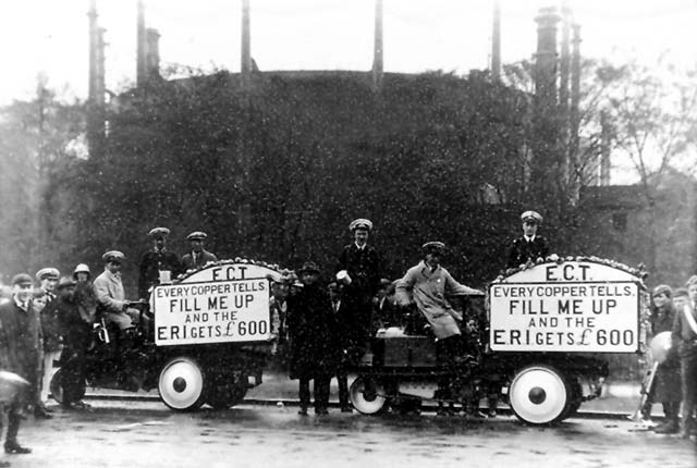 Edinburgh Royal Infirmary Procession - What are these vehicles, and when might the photo have been taken?