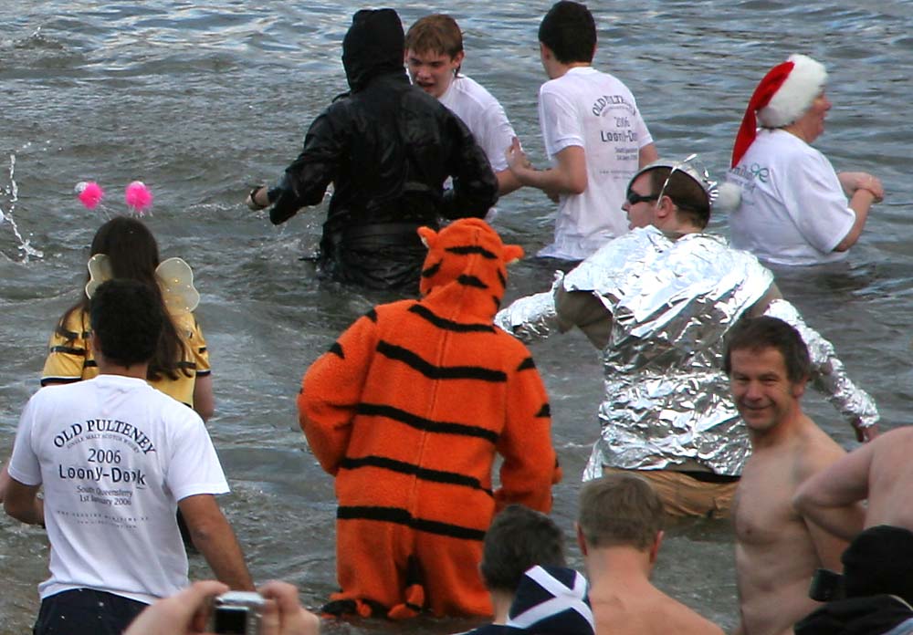 The Loony Dook  -  A dip in the Firth of  Forth at South Queensferry on New Year's Day, 2006