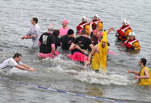 The Loony Dook  -  A dip in the Firth of  Forth at South Queensferry on New Year's Day, 2010