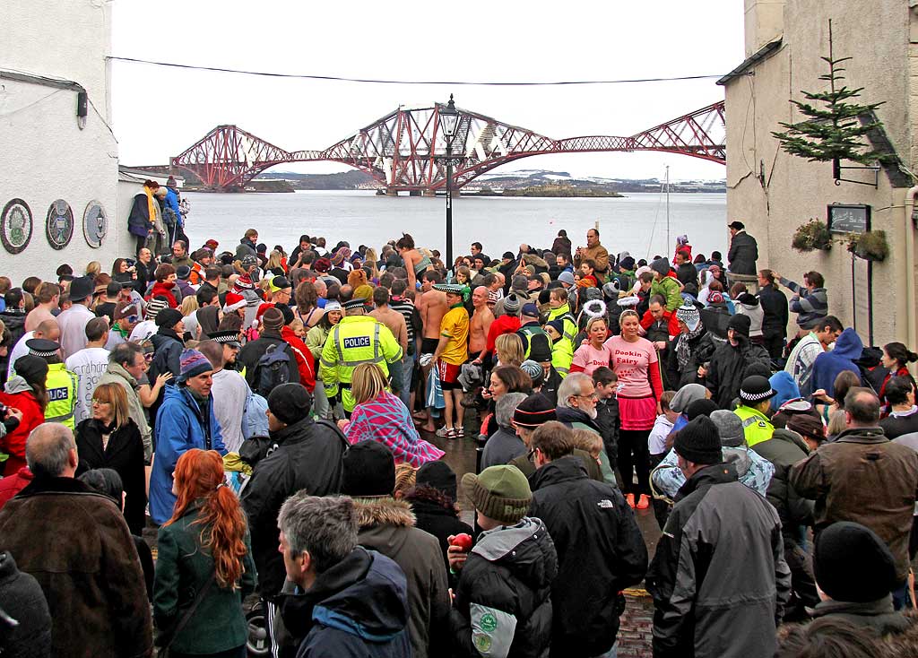 The Loony Dook  -  A dip in the Firth of  Forth at South Queensferry on New Year's Day, 2010