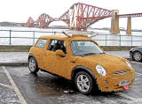 The Loony Dook  -  A dip in the Firth of  Forth at South Queensferry on New Year's Day, 2010  -  Mini bellonging to one of the spectators