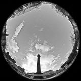 Fisheye view  -  Looking up from St Andrew Square, Edinburgh  -  November 2014