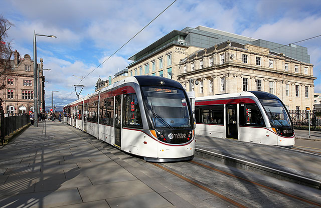 Tram Testing in and around St Andrew Square  -  February 27, 2014