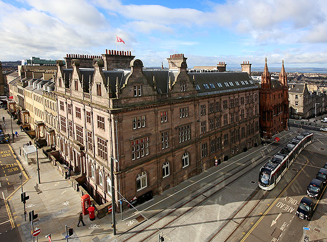 Tram Testing in and around St Andrew Square  -  February 27, 2014