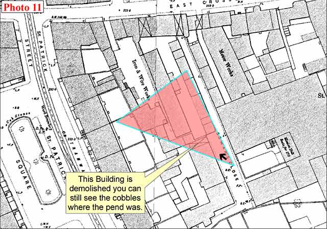 Map showing the location of one of the photos of St Loenard's district taken in the 1920s