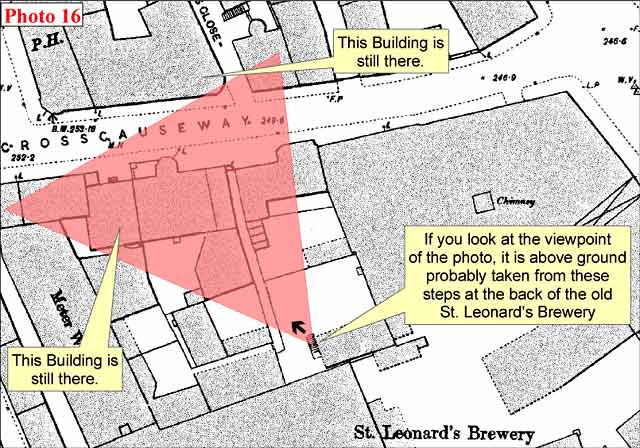 Map showing the location of one of the photos of St Loenard's district taken in the 1920s