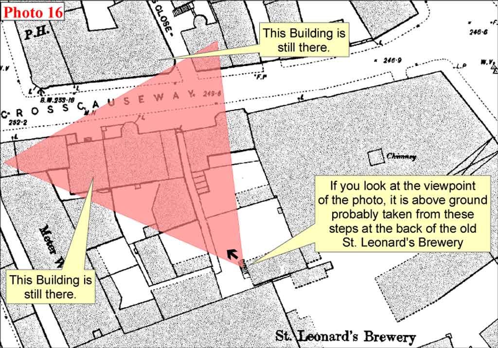 Map showing the location of one of the photos of St Loenard's district taken in the 1920s