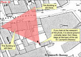 Map showing the location of one of the photos of St Loenard's district taken in the 1920s