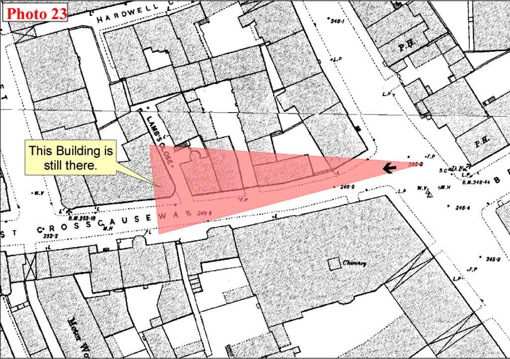 Map showing the location of one of the photos of St Loenard's district taken in the 1920s