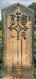 Zoom-in on gravestone at St Margaret's Church, Restalrig