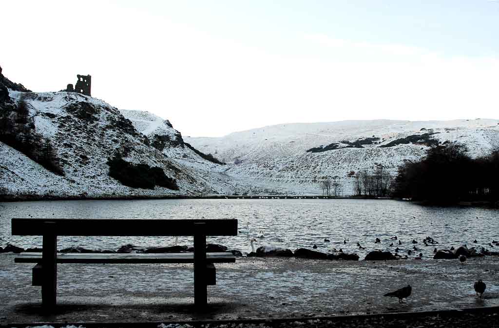 St Margaret's Loch in Holyrood Park - in winter