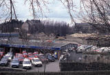 Looking down from Brandon Terrace Croall & Croall Fiat Garage at Glenogle Road, Canonmills