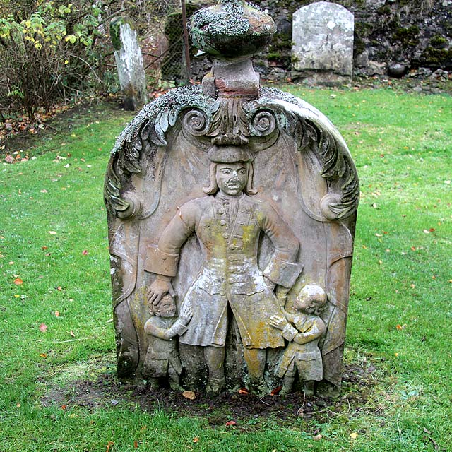 Tombstone at Temple Church, Midlothian - October 2010