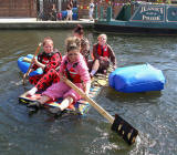 Edinburgh Canal Festival, 2013  -  4 girls dressed in pink.  Which crew was this?