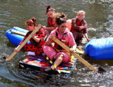 Edinburgh Canal Festival, 2013  -  4 girls dressed in pink.  Which crew was this?