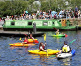 Edinburgh Canal Festival, 2013  -  Canoes in the canal basin at Edinburgh Quay