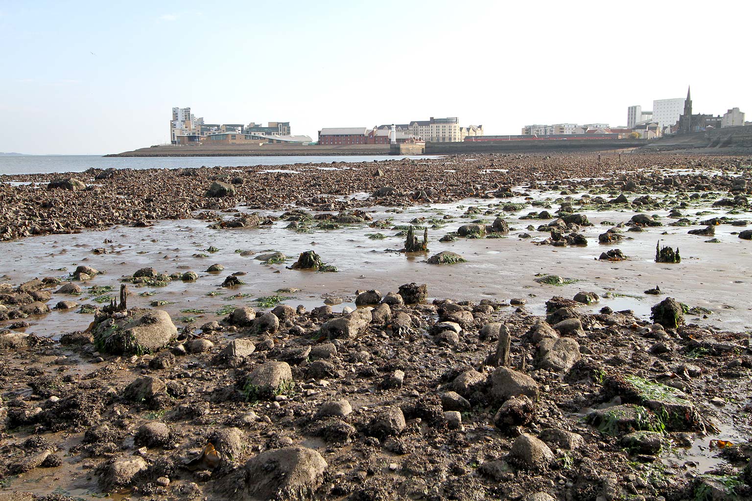 Looking to the east across Wardie Bay from where the Old Chain Pier once stood