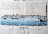 Painting of the site for a proposed harbour and docks at Wardie Bay