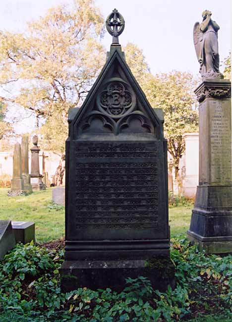 Photograph by Peter Stubbs  -  Edinburgh  -  Warriston Cemetery  -  Gravestone of Hipollyte Jean Blanc