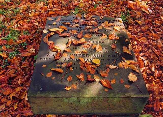 Photograph by Peter Stubbs  -  Edinburgh  -  Warriston Cemetery  -  James Howie's Gravestone