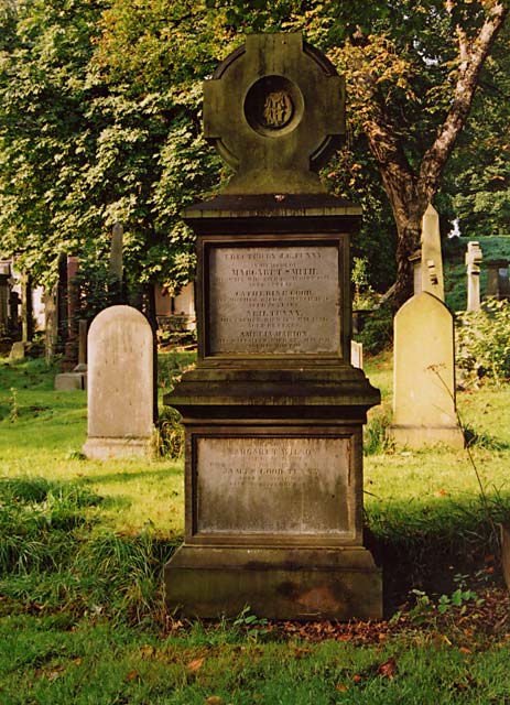Photograph by Peter Stubbs  -  Edinburgh  -  Warriston Cemetery  -  Gravestone of James Good Tunny