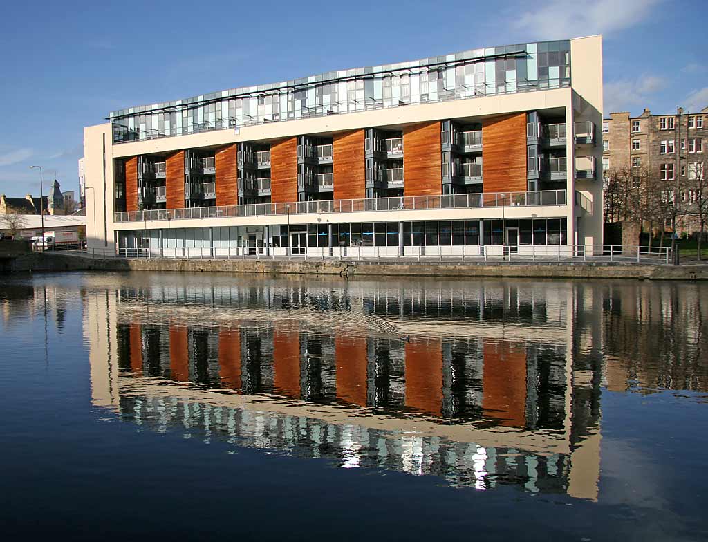 The North Bank of the Water of Leith, opposite The Shore, Leith  -  October 2005