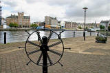 View across the Water of Leith to the Malmaison Hotel (former Sailors' Home) and The Shore, Leith