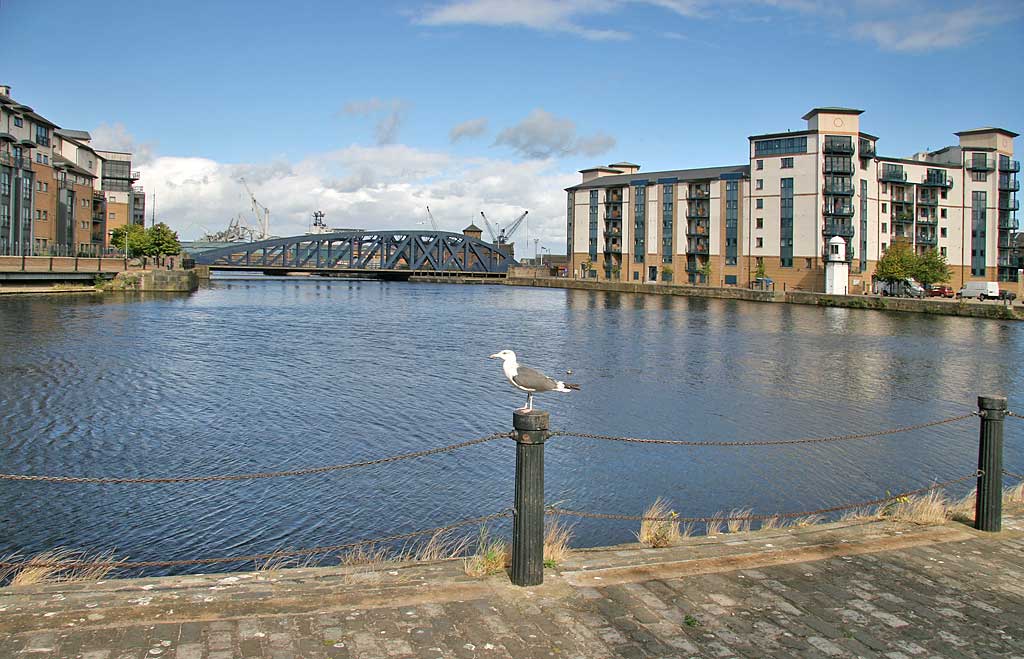 Water of Leith and Victoria Swing Bridge, Leith