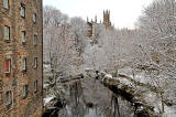 View from Dean Path Bridge  -  Looking to the east  along the Water of Leith towards Dean Bridge -  November 29, 2010