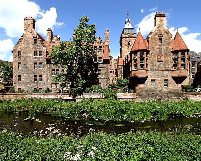 Looking across the Water of Leath to Well Court, Dean