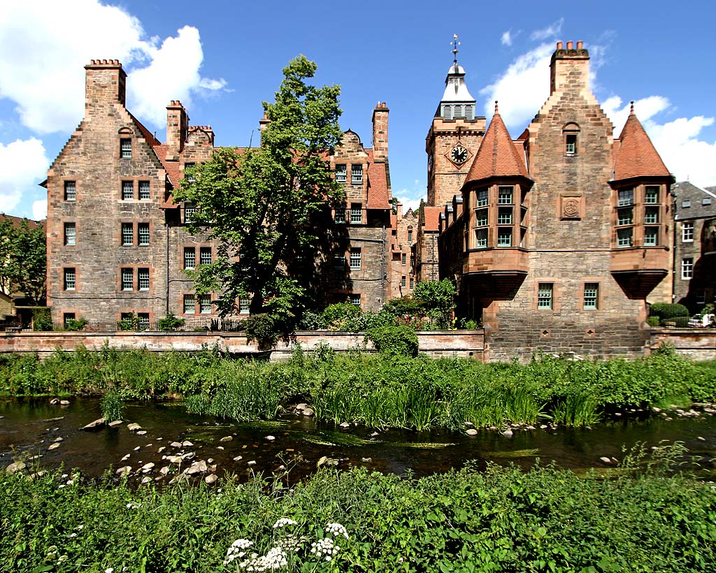 Looking across the Water of Leith to Well Court, Dean