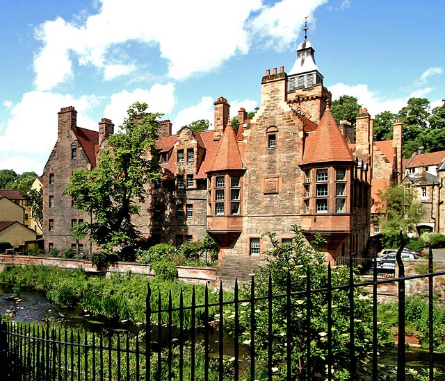 Looking across the Water of Leath to Well Court, Dean