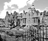 Loking across the Water of Leith to Dean School on the north bank of the river