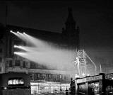 Jacob Epstein's statue, 'St Michael's Victory over the Devil' at Waverley Market entrance, 1961  -  Photograph taken by Allan Dodds